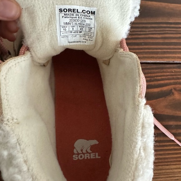 SOREL Evie Wedge Bootie In Ceramic Paradox Pink Waterproof Size 10 - Picture 6 of 10